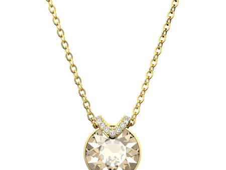 Swarovski Bella V pendant Round cut, Gold-tone plated  For Cheap