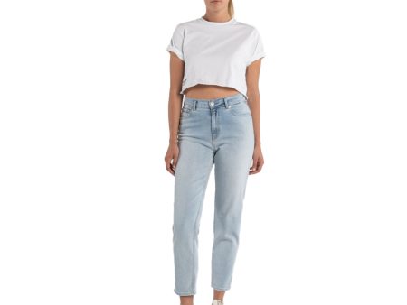 Replay Women s Kiley Hight Waist Tapered Leg Jean Online Hot Sale