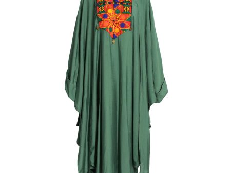 Fahm Women s Green Dress & Abaya (Set) Free Size Online