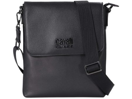 Cavalli Class Men s Monza Black Crossbody Bag For Discount