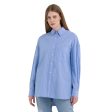 Replay Women s Shirt in Striped Poplin Online Hot Sale