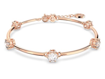 Swarovski Constella bangle Round cut, White, Rose gold-tone plated  Cheap