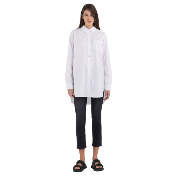 Replay Women s Poplin Long Shirt Fashion