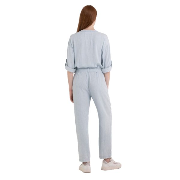 Replay Women s Denim Long Overalls with Belt Hot on Sale