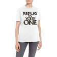 Replay Women s Jersey T-shirt with Paisley Print Discount