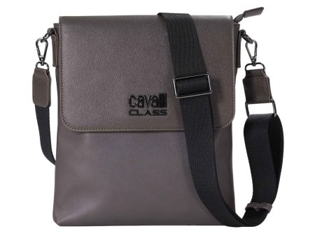 Cavalli Class Men s Monza Dark Grey Crossbody Bag For Cheap