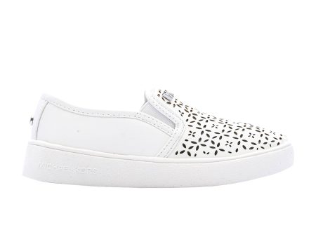 Michael Kors Kids Girl s White Sneakers For Cheap