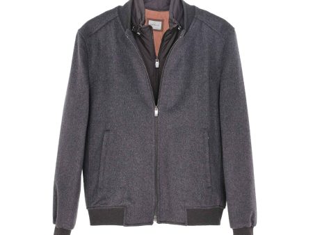 Corneliani Dark Grey Melange Anthracite Jacket Hot on Sale