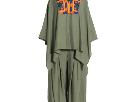 Fahm Women s Green Blouse & Pant Set, Free Size Online