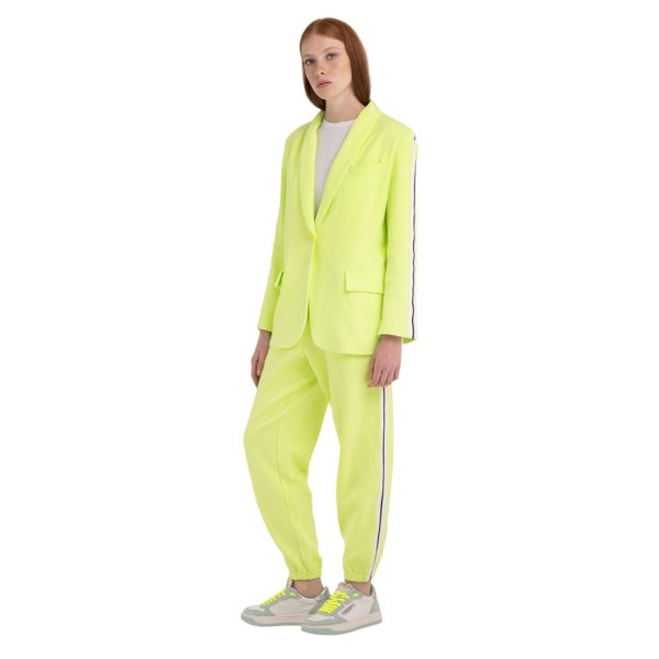 Replay Women s Single-breasted Blazer with Contrasting-colored Bands Online Sale