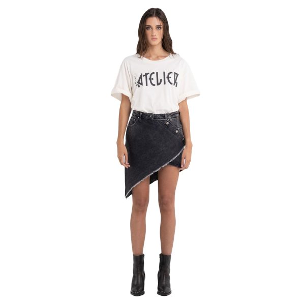 Replay Women s Atelier Denim Wrap Skirt Online Sale