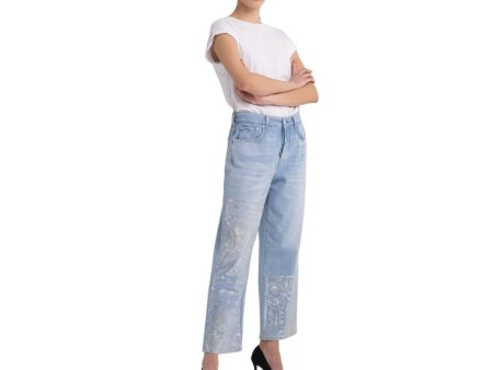 Replay Women s Wide Leg Fit Heveleen Jean Online Sale