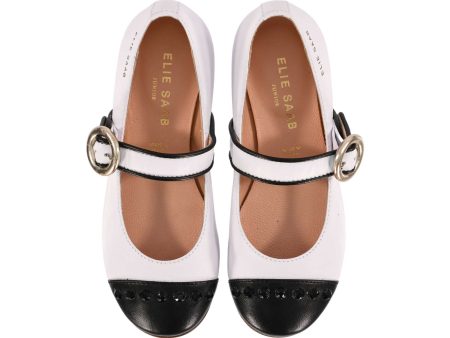 Elie Saab Kids Gilr s White and Black Ballerina Discount