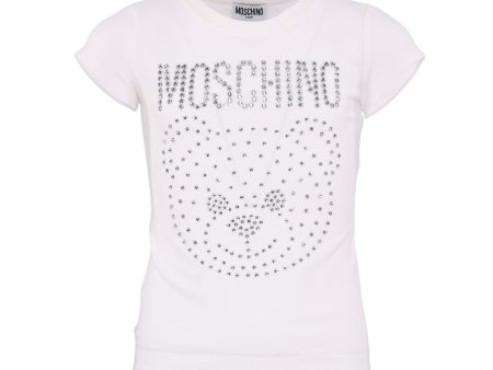 Moschino Kids Girl s White Short Sleeve T-Shirt For Sale