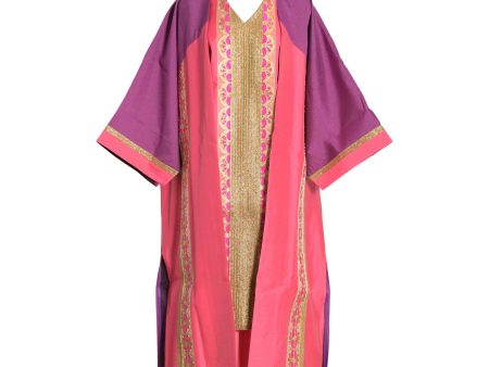 Fahm Pink Dress & Abaya Set, Free Size Sale