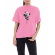 Replay Women s Crewneck T-shirt with Print Online Hot Sale