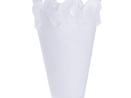 Cristal De Paris Vase Royal Horse 20Cm Clear Frosted, Size 16x20 Cm Online Hot Sale