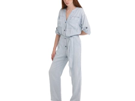 Replay Women s Denim Long Overalls with Belt Hot on Sale