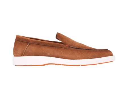 Santoni Men s Brown Classic Slip-On Loafer Online Sale