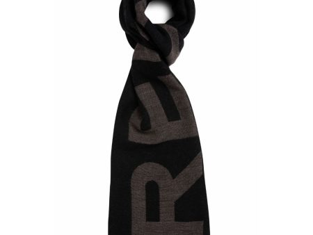 Replay Fringed Scarf with Jacquard Logo Online