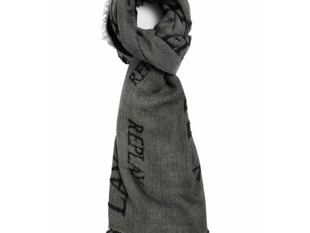 Replay Scarf with Jacquard Logo Cheap