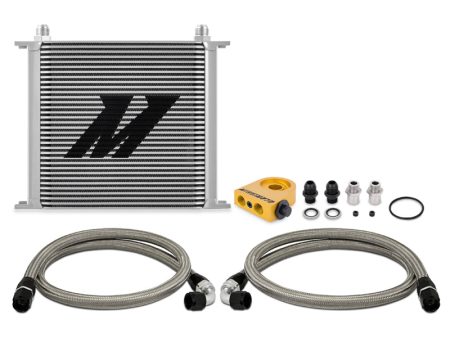 Mishimoto Universal Thermostatic Oil Cooler Kit 34-Row Silver Sale