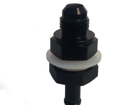 -6 AN to 5 16  Black Bulkhead Fitting For Cheap