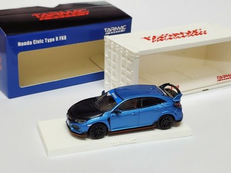 Tarmac Works 1:64 Honda Civic Type R FK8 Blue with black bonnet Tuned by Spoon comes with 1:64 container( T64-014-BLE) For Sale