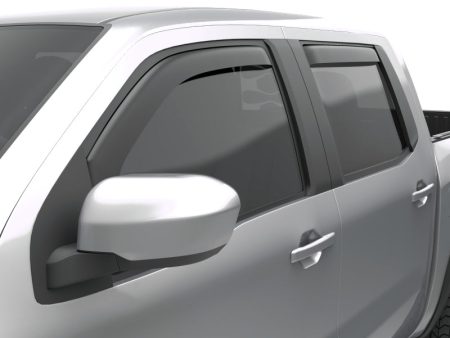 EGR 2022+ Nissan Frontier In Channel Window Visors Front Rear Set Matte Black Crew Cab Hot on Sale