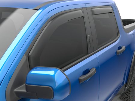 EGR 2022+ Ford Maverick In Channel Window Visors Front Rear Set - Matte Black Crew Cab Hot on Sale