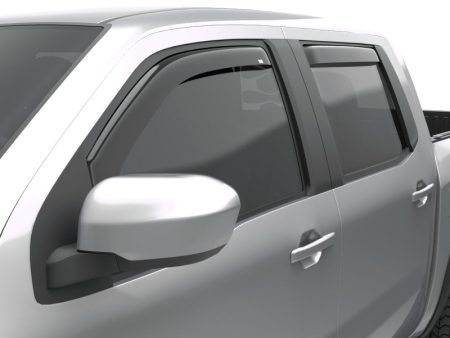 EGR 2022+ Nissan Frontier In Channel Window Visors Front Rear Set - Dark Smoke Crew Cab Hot on Sale