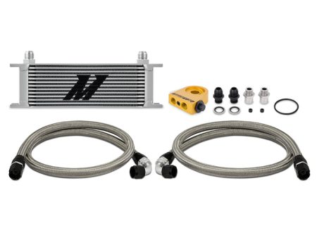 Mishimoto Universal Thermostatic Oil Cooler Kit 13-Row Silver Online