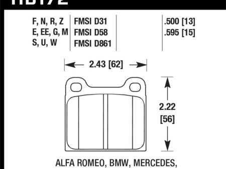 Hawk 77-79 Alfa Romeo Sprint HPS 5.0 Front Brake Pads Online