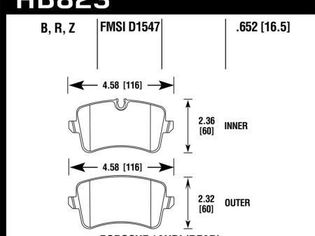 Hawk 13-17 Audi S6 S7 S8   12-17 Audi A6 Quattro A7 Quattro Performance Ceramic Rear Brake Pads Hot on Sale