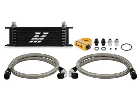 Mishimoto Universal Thermostatic Oil Cooler Kit 13-Row Black on Sale